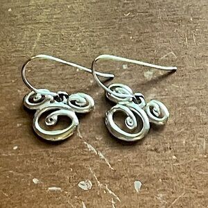 Disney Sterling Silver Spiral Mickey Earrings